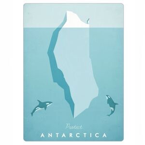 Protect Antarctica Magnet with Orcas